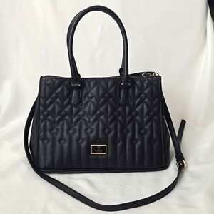 Guess black quilted shoulder bag/ handbag